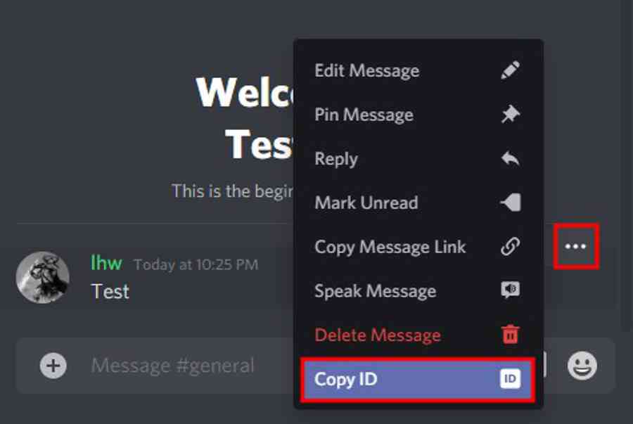 how to copy message id on discord mobile